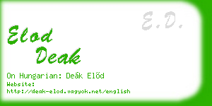 elod deak business card